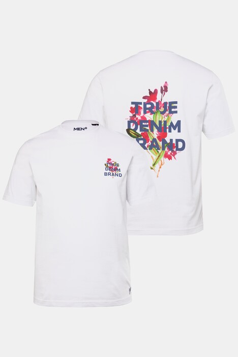 Men+ T-shirt, korte mouwen, rugprint, tot 8 XL