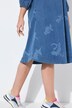 Denim 3/4-Sleeve V-Neckline Dress
