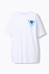 Camiseta, oversize, estampado en la espalda