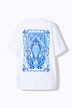 Camiseta, oversize, estampado en la espalda