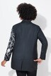 Blazer dal taglio oversize con righe sottili e stampa metallizzata