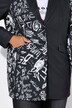 Blazer dal taglio oversize con righe sottili e stampa metallizzata