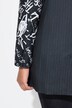Blazer dal taglio oversize con righe sottili e stampa metallizzata