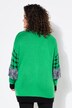 Chaqueta de punto, oversize, pata de gallo, flecos, manga larga