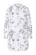 Košilová halenka, rovný střih, klikatý vzore se Smileys