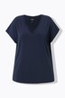 T-shirt, oversized, glitrende V-udskæring, korte ærmer