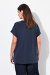 T-shirt, oversized, glitrende V-udskæring, korte ærmer