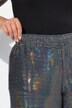 Pantaloni con effetto paillettes, cintura elastica e taglio della gamba dritto