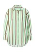 Košilová halenka, oversize, pruhy, dlouhé rukávy