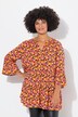 Tunic blouse with camouflage print, frills