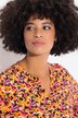 Tunic blouse with camouflage print, frills