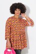 Tunic blouse with camouflage print, frills