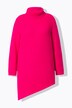 Straight cut structured knit sweater with pointed hem