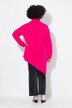 Straight cut structured knit sweater with pointed hem