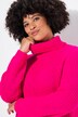 Straight cut structured knit sweater with pointed hem