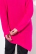 Straight cut structured knit sweater with pointed hem