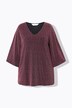 T-shirt manches 3/4 et coupe évasée, matière scintillante