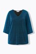 T-shirt, A-lijn, glittereffect, 3/4-mouwen