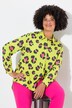 Bluse, A-linje, farget leomønster, lange ermer
