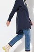 Sweatjacke, lang geschnitten, Kapuze, Taillen-Tunnelzug hinten, Langarm