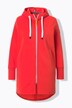 Sweatjacke, lang geschnitten, Kapuze, Taillen-Tunnelzug hinten, Langarm