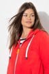 Sweatjacke, lang geschnitten, Kapuze, Taillen-Tunnelzug hinten, Langarm