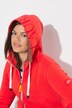 Sweatjacke, lang geschnitten, Kapuze, Taillen-Tunnelzug hinten, Langarm