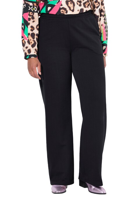 Sweatpants with straight legs and elastic waist
