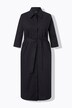 Robe-chemisier avec bandes contrastantes, col chemise et manches 3/4