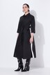 Robe-chemisier avec bandes contrastantes, col chemise et manches 3/4