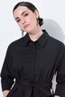 Robe-chemisier avec bandes contrastantes, col chemise et manches 3/4