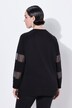 Sweat-shirt manches longues, empiècements en tulle et coupe Classic Fit