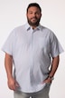 Men+ skjorte med striber, korte ærmer, seersucker, Kent-krave, Comfort Fit, op til str. 8 XL
