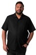 Košile Men+, lněná směs, krátké rukávy, Cuba límeček, Cuba střih, do 8XL