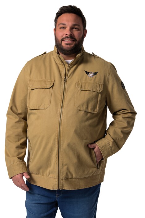 Bavlněná bunda Men+, stojáček, zip, do 8XL
