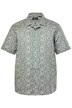 Košile Men+, lněná směs, kritké rukávy, plošný potisk, Cuba límeček, Cuba střih, do 8XL