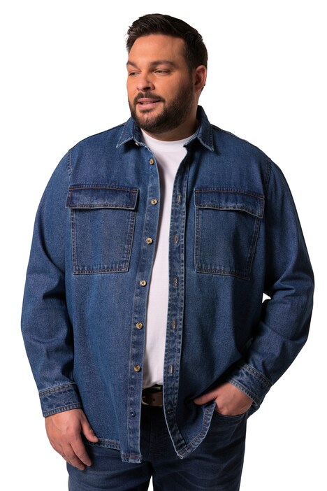 Svrchní košile Men+, dlouhé rukávy, Kent límeček, do7XL