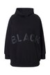 Mikina s kapucí, Black, oversize, kapuce, dlouhé rukávy