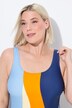 Badpak, colorblocking, zonder zachte cups, ronde hals
