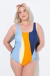 Badpak, colorblocking, zonder zachte cups, ronde hals