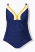 Tankini, gerimpeld, zachte cups, verstelbare bandjes, gerecycled