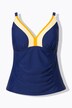 Tankini, gerimpeld, zachte cups, verstelbare bandjes, gerecycled