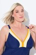 Tankini, gerimpeld, zachte cups, verstelbare bandjes, gerecycled