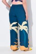 Pantalon palazzo, imprimé palmier/soleil. Jambe large et taille élastique