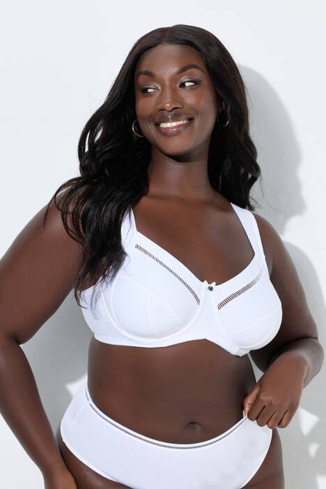 Soutien-gorge à armatures. Liserés en dentelle - bonnet C-G