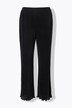 Pantalon plissé, jambe large
