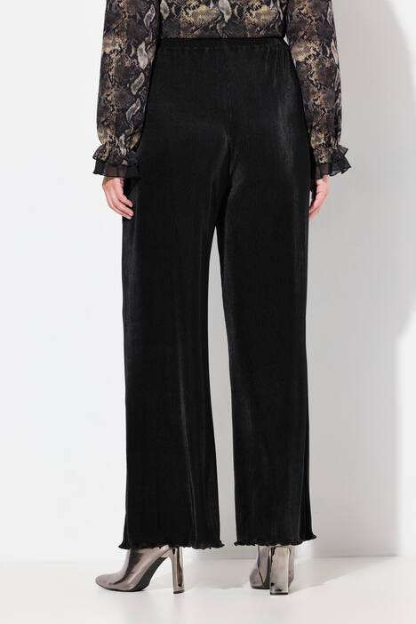Pantalon plissé, jambe large