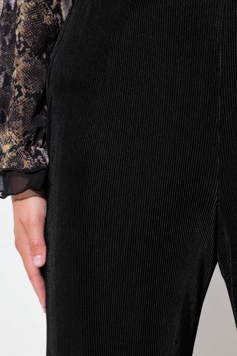 Pantalon plissé, jambe large