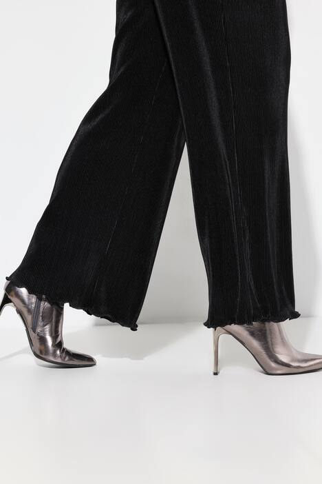 Pantalon plissé, jambe large
