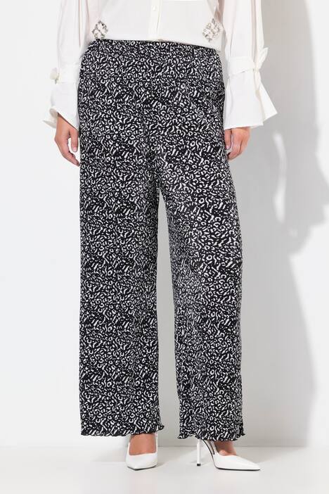 Pantalon plissé, jambe large